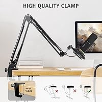 Vista 4 de SUNMON Brazo de Boom para Micrófono Fifine K658 con Adaptador de 3/8" a 5/8" y Funda para Cable