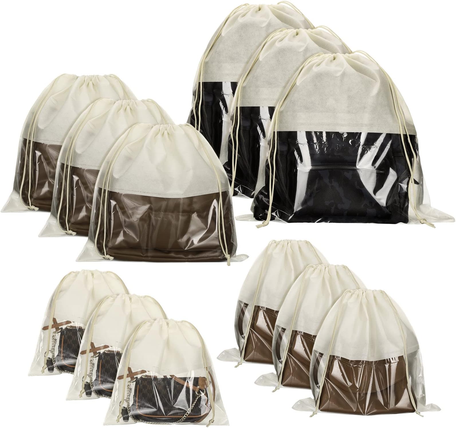 Berlune 100 Pcs Travel Shoe Bag Non Woven Fabric Storage