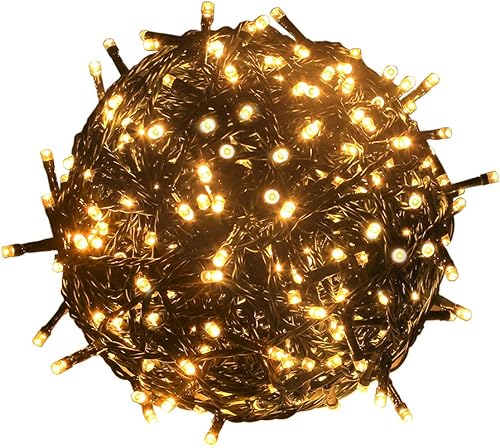 500 luces LED de 172 pies de cable verde para árbol de hadas parpadeantes, 8 modos para fiesta de Navidad, jardín, boda, decoración del hogar