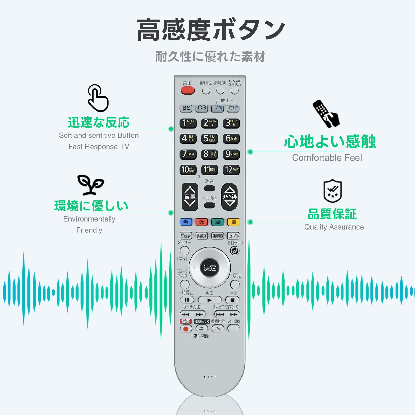 Amazon | テレビリモコン C-RP2 for HITACHI 日立 Woooテレビリモコン 