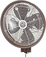 Vista 5 de HydroMist F10-14-006 - Ventilador oscilante de pared (24 pulgadas), 18", Negro