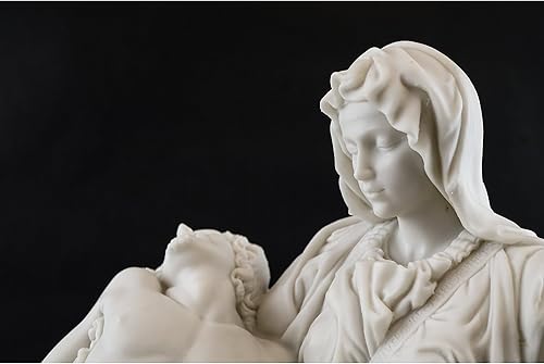Miniatura 5 de Top Collection La Pieta by Michelangelo Statue - Réplica de grado museo en resina esculpida de alta calidad figura de 10 pulgadas de alto con