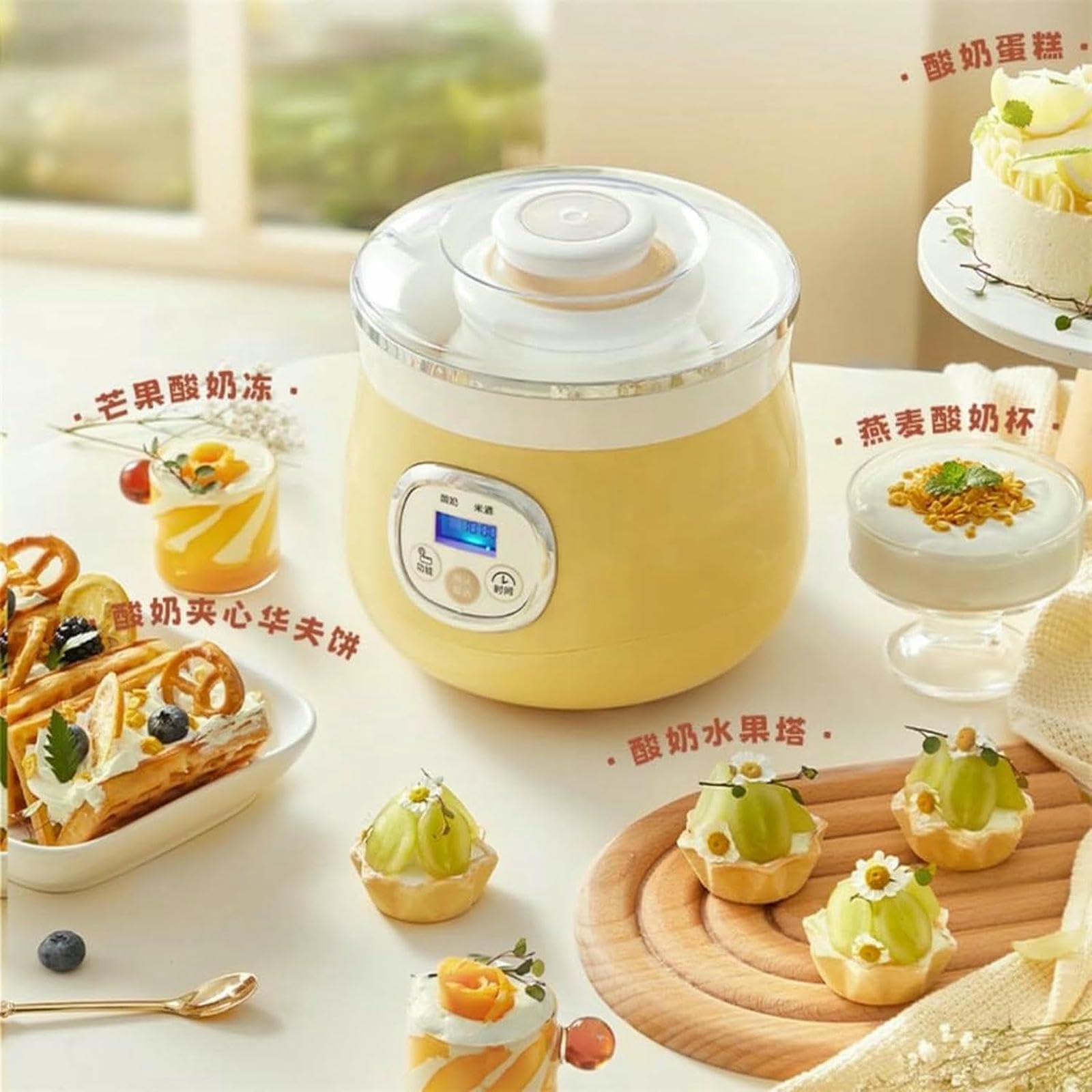 Fabricante De Yogur, Máquina De Yogur De Cerámica para El Hogar, Fermentador Automático De Vino De Arroz Pequeño, Forro De Lata De Porcelana