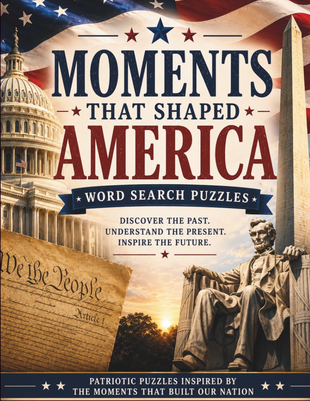 Moments That Shaped America Word Search: 50 Word Search Puzzles Celebrating the Events, People, and Milestones That Built a Nation
