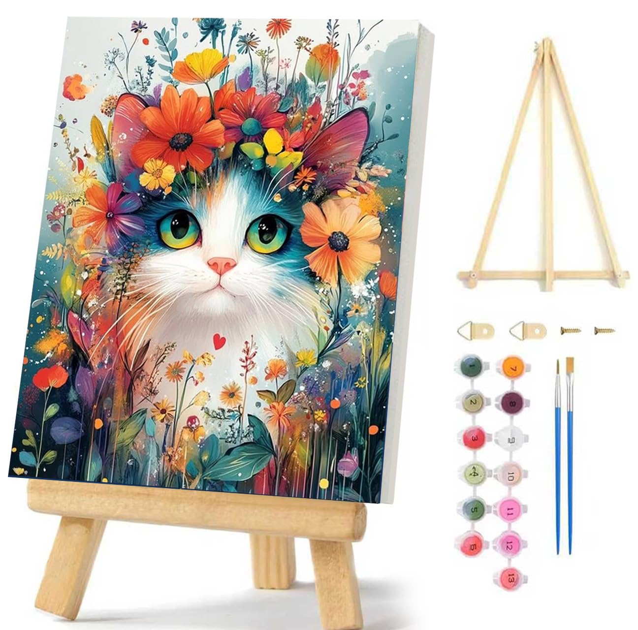 Qianbaiuk Malen Nach Zahlen Erwachsene,DIY Handgemalt Ölgemälde Kit für Anfänger und Erwachsene,Malset mit Rahmen,Geschenk Home Haus Deko (20x30cm)