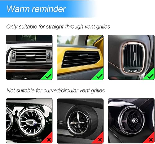 Miniatura 3 de 10PCS Bling Car Air Vent Outlet Trim, Rhinestone Auto Air Conditioner Decoration Moulding Strip, DIY Bendable Crystal Sparkly for Women, Car