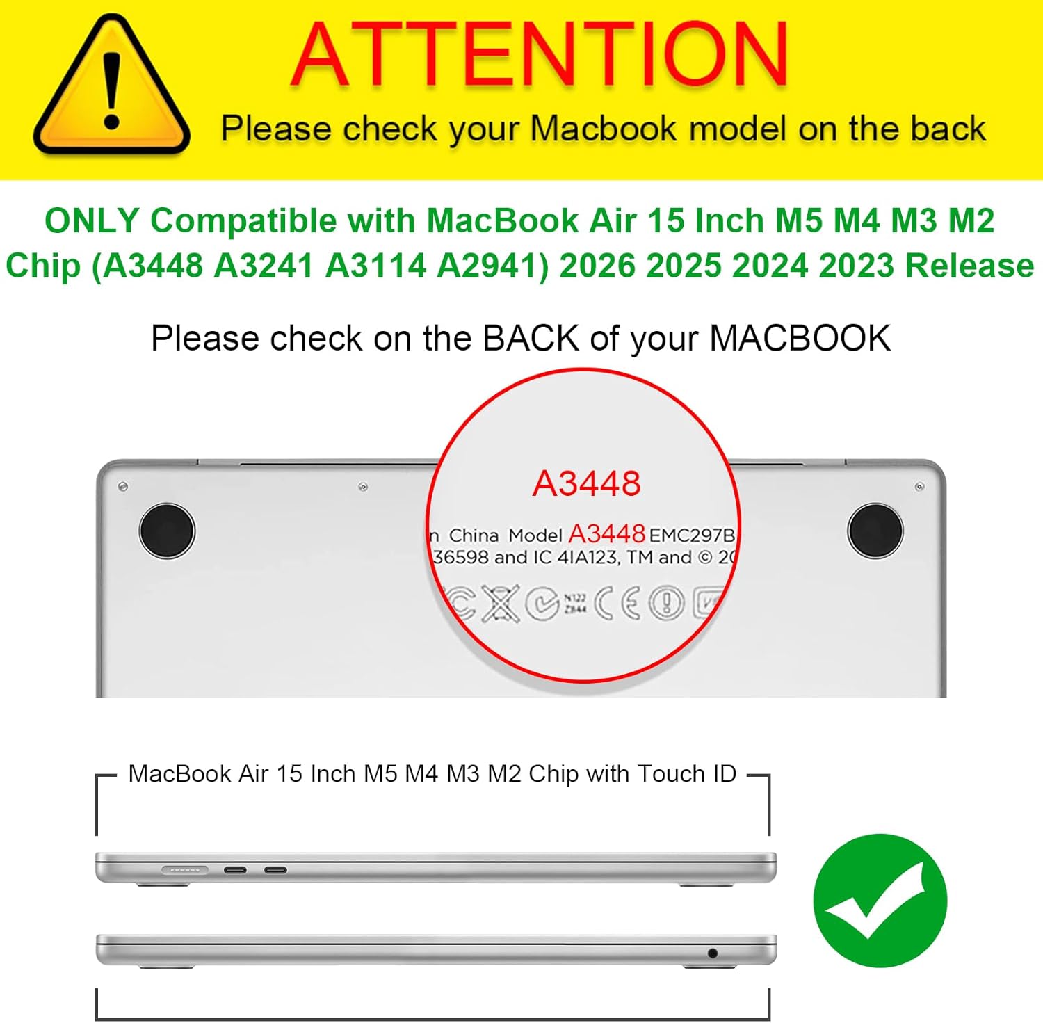 Fintie Case for MacBook Air 15 Inch A3448 A3241 A3114 A2941 (2023 2024 2025 2026 Release) - Heavy Duty Rugged Hard Shell Case Cover for MacBook Air 15.3" M2 M3 M4 M5 Chip, Lilac