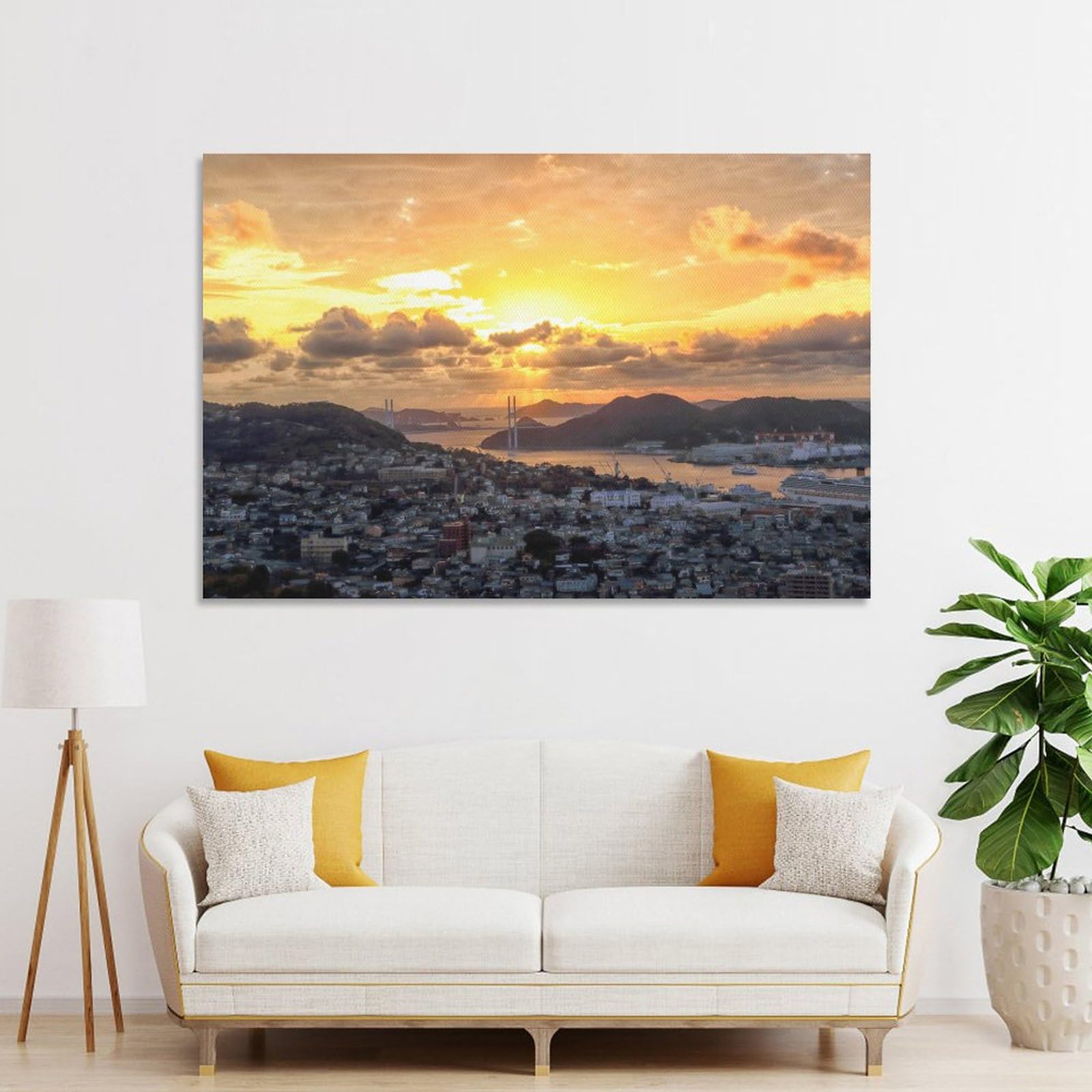 風景画 油彩画 多彩な色使い　 タイトル『長崎港の天主堂』 風景画 油彩画 多彩な色使い タイトル『長崎港の天主堂』 美術品