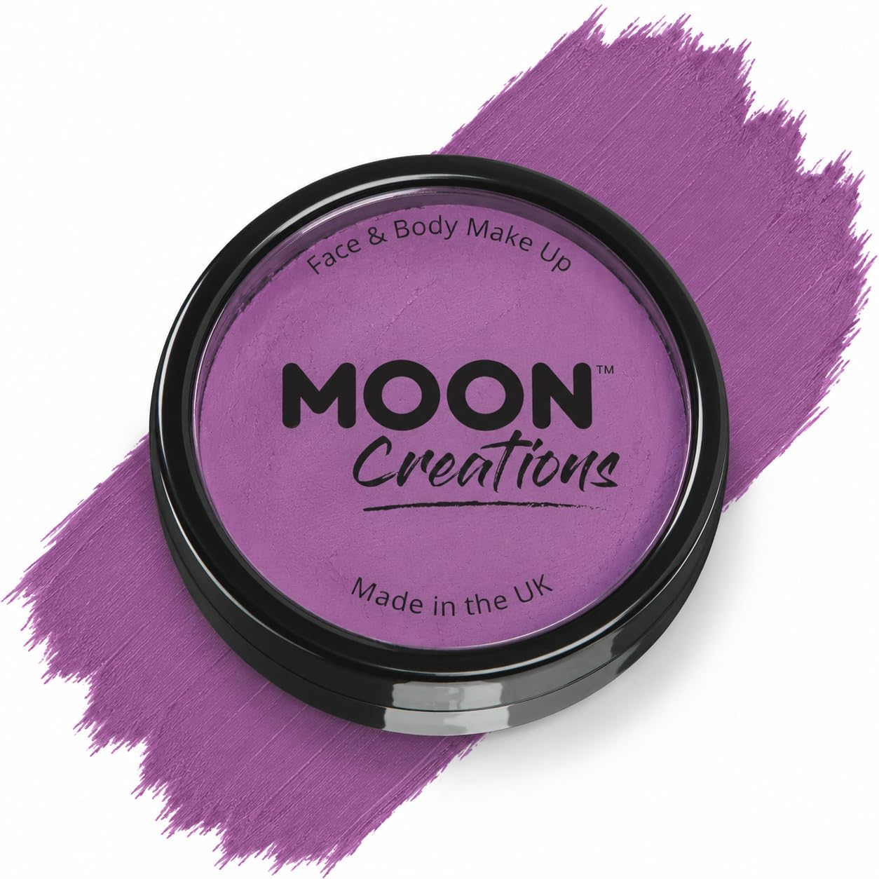 Purple Face Paint by Moon Creations | Water Activated Face & Body Paint Cosmetic Makeup – 36g | Professional Makeup Perfect For Halloween | Apply with Brush or Sponge | UK Made