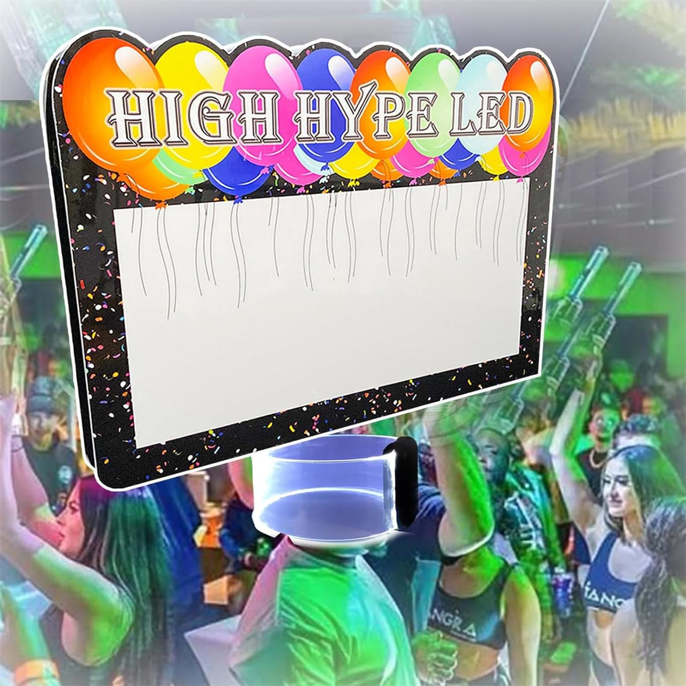 GYQSSD LED Letter Bottle Presenter, Led VIP Message Light Box with 2 Set Letters & 1 Set Number, Color Letter Billboard for Parties, Bars & Nightclubs, Hand Holding Light Box Sign