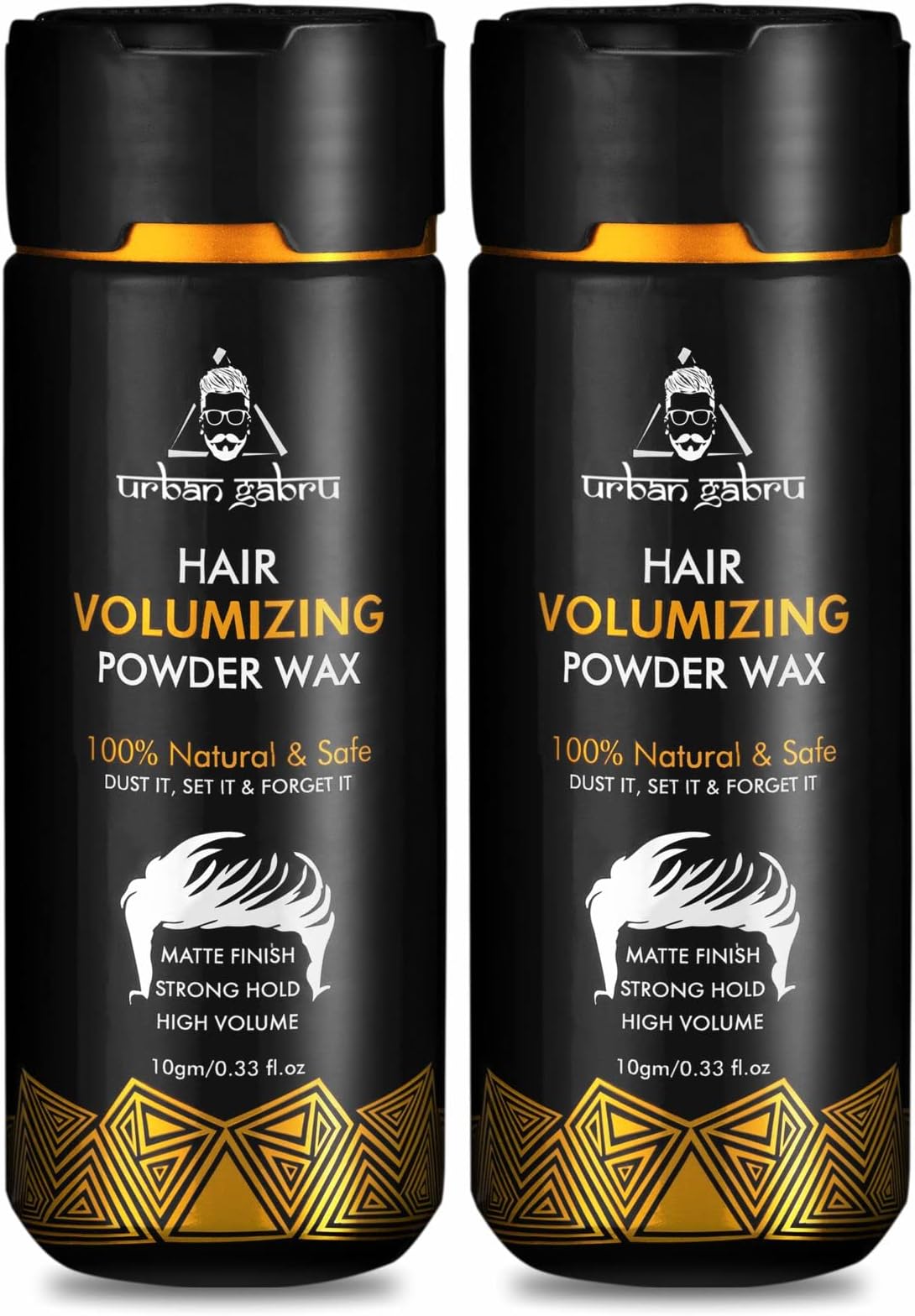 Hair Volumizing Powder Wax strong hold | Matte Finish | 24 hrs hold | 100% natural & safe hair styling powder (Pack of 2)