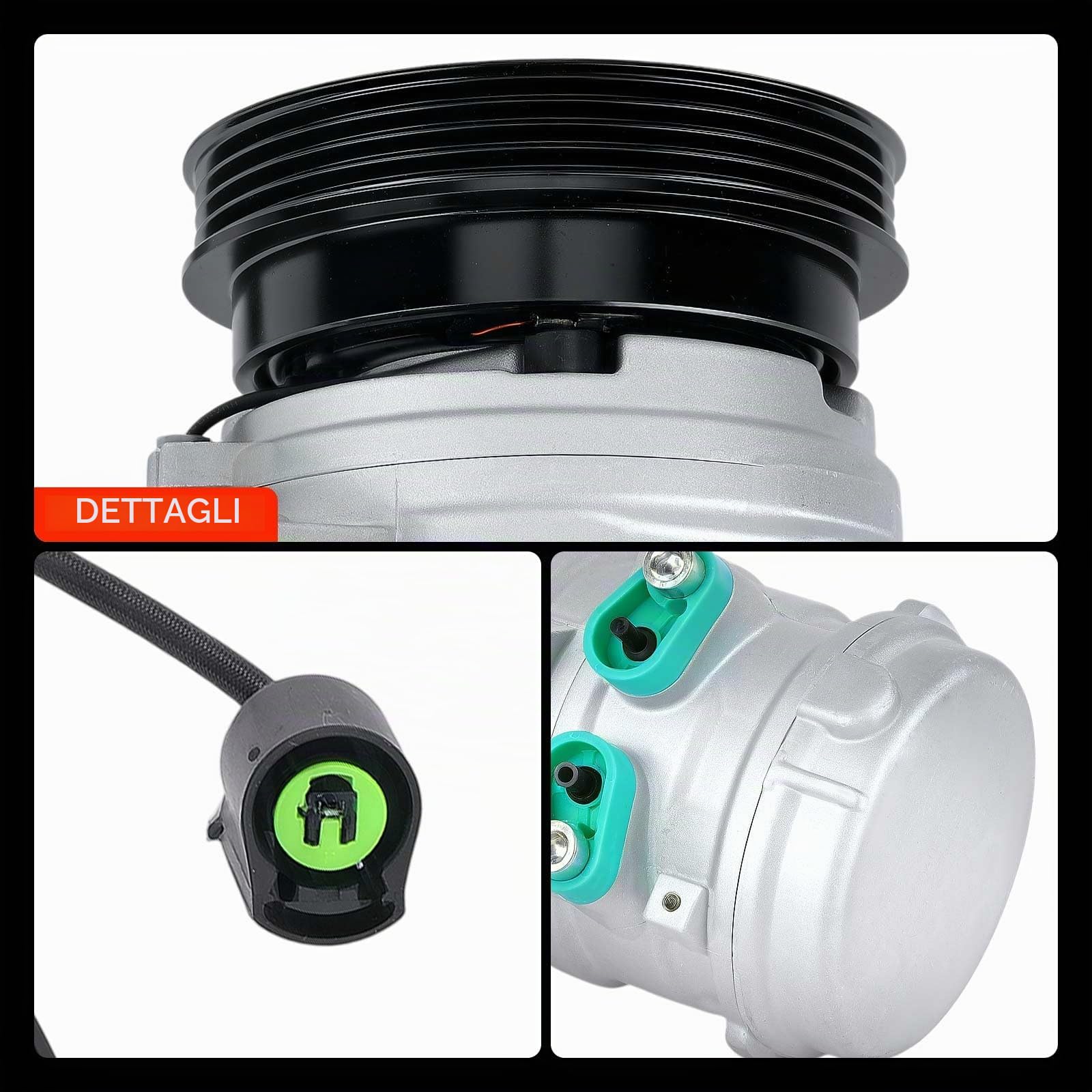 Frankberg Compressore per aria condizionata con frizione, benzina, | Compatibile con: Atos MX, Picanto SA