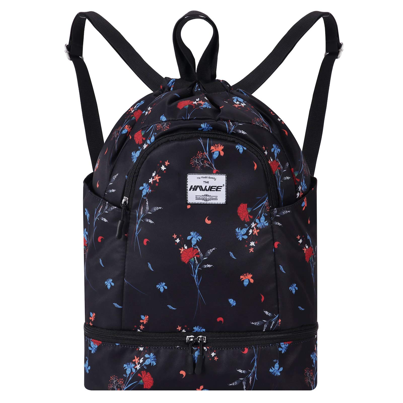 Impermeable Casual Mochila con Cordón Grande Deporte Bolso de Gimnasia Mochila de Cuerda Unisex para Mujer Hombre Vida Cotidiana Aire Libre Yoga Escuela Nadar Playa — view 48