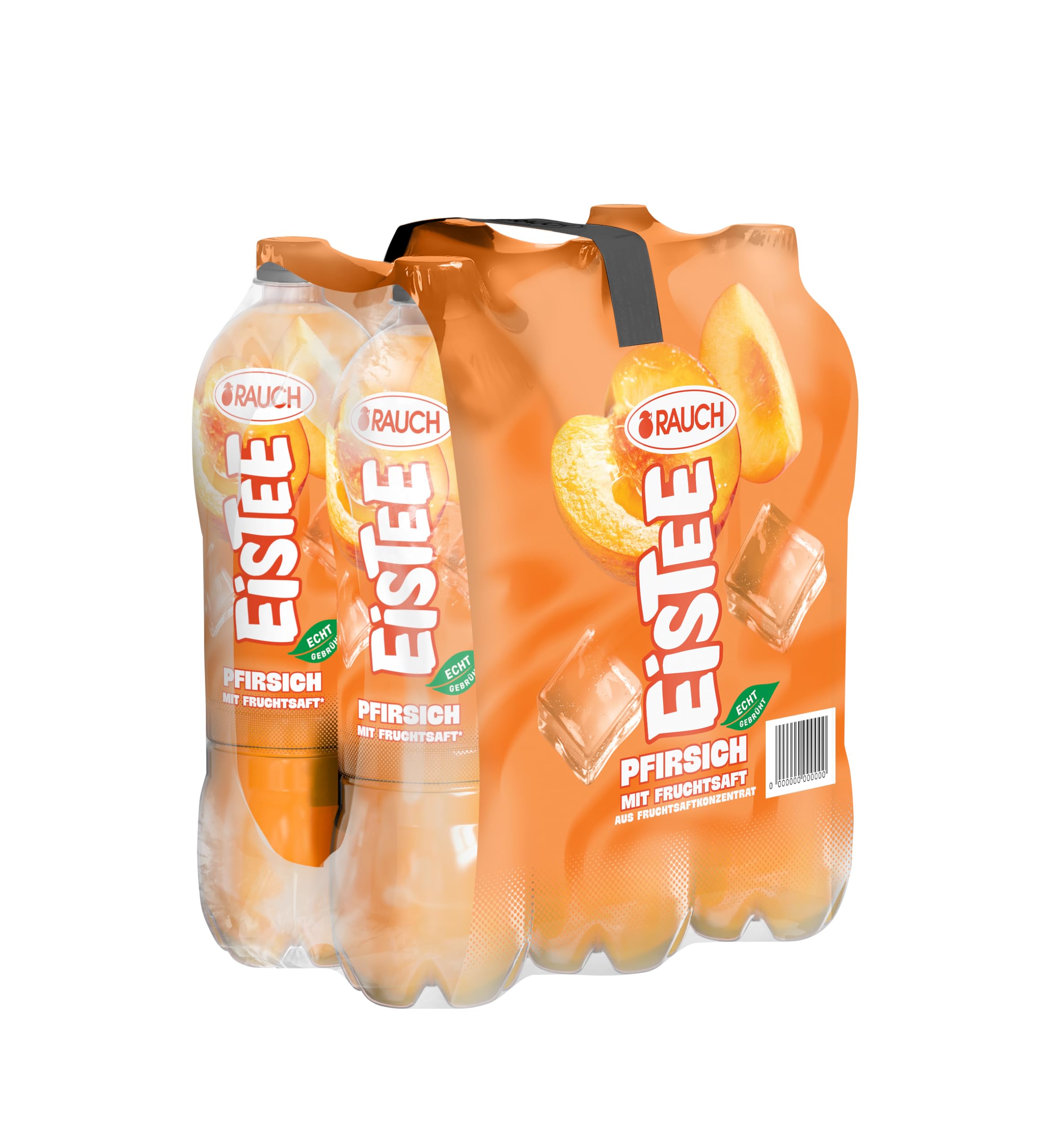 Rauch Eistee Pfirsich | Eis Tee par Excellence mit Hagebutte | Ideal für Tee Trinker | Unwiderstehlicher Durstlöscher | 6x 1,25 Liter PET Flasche (Packung mit 4)