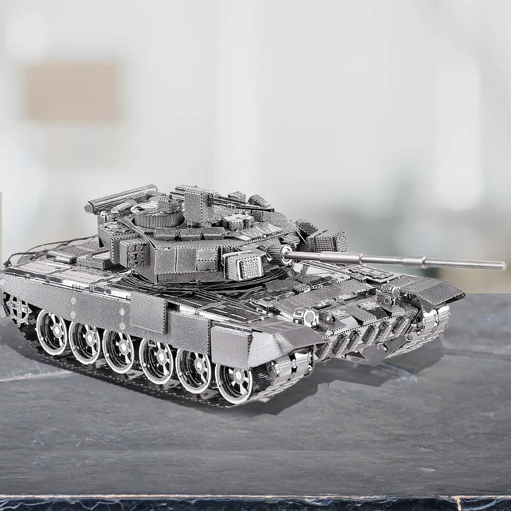 Piececool 3D-Metall-Puzzle, 3D-Puzzle, Modellbausatz, DIY-3D-Metall-Puzzle, Weihnachts- und Geburtstagsgeschenke für Jugendliche und Erwachsene, T-90A Tank