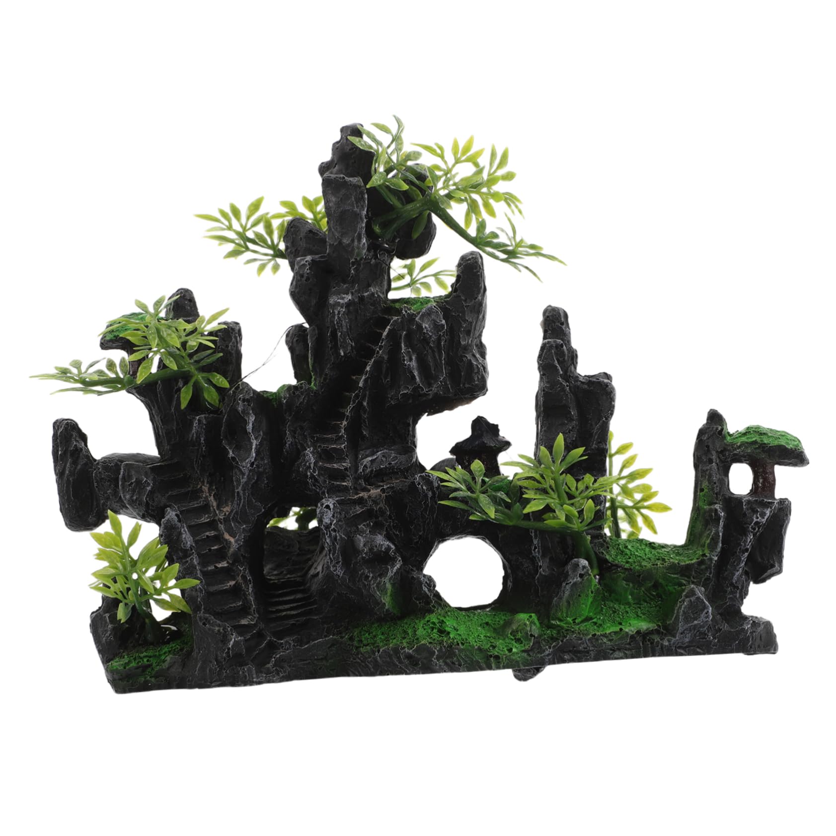 PRETYZOOM Resin Mountain Aquarium Ornament Realistic Fish Tank Decoration Faux Rockery for Aquarium Landscape Miniature Indoor Decor for