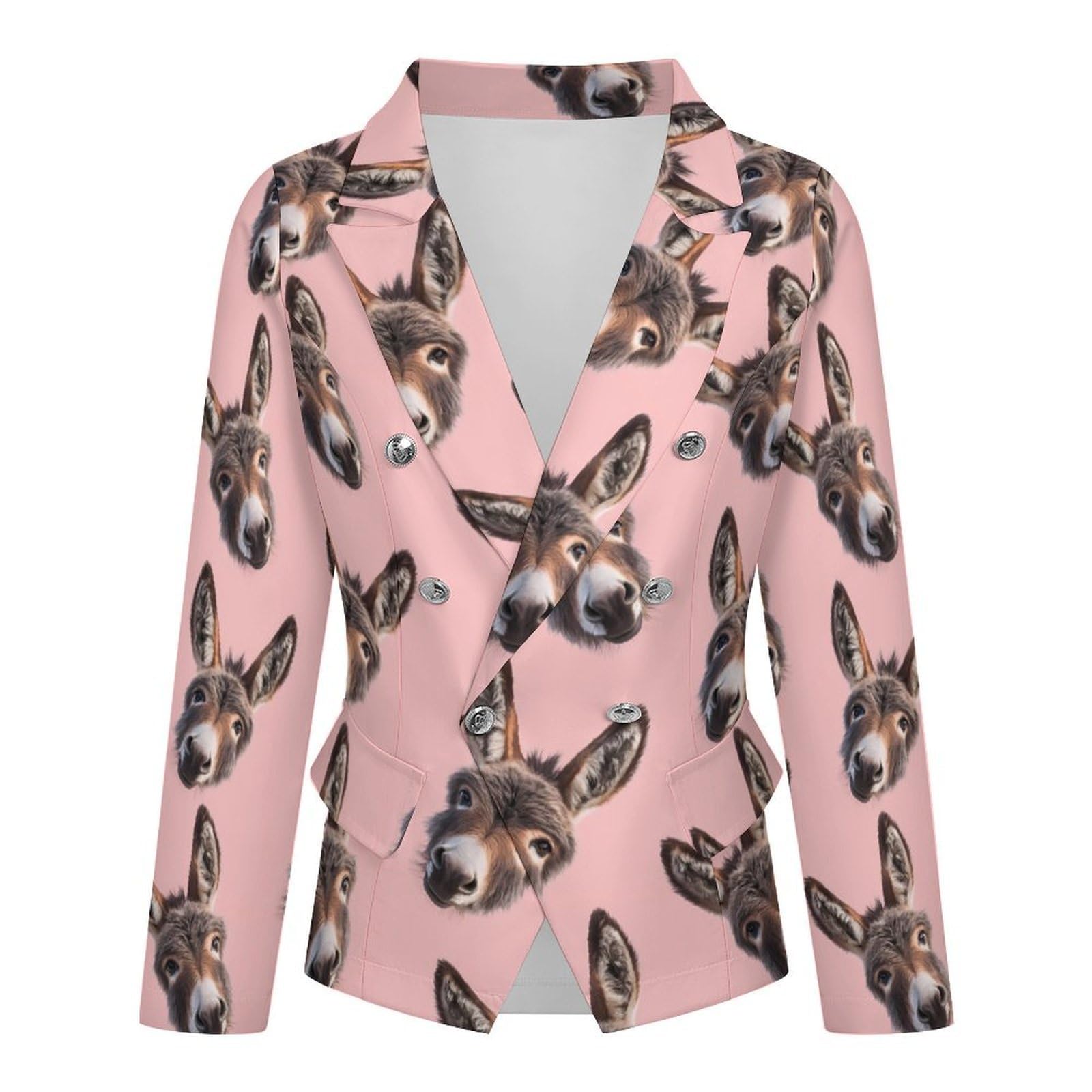 Simpatico modello di teste di asino blazer da donna giacca elegante cappotto per abbigliamento formale casual