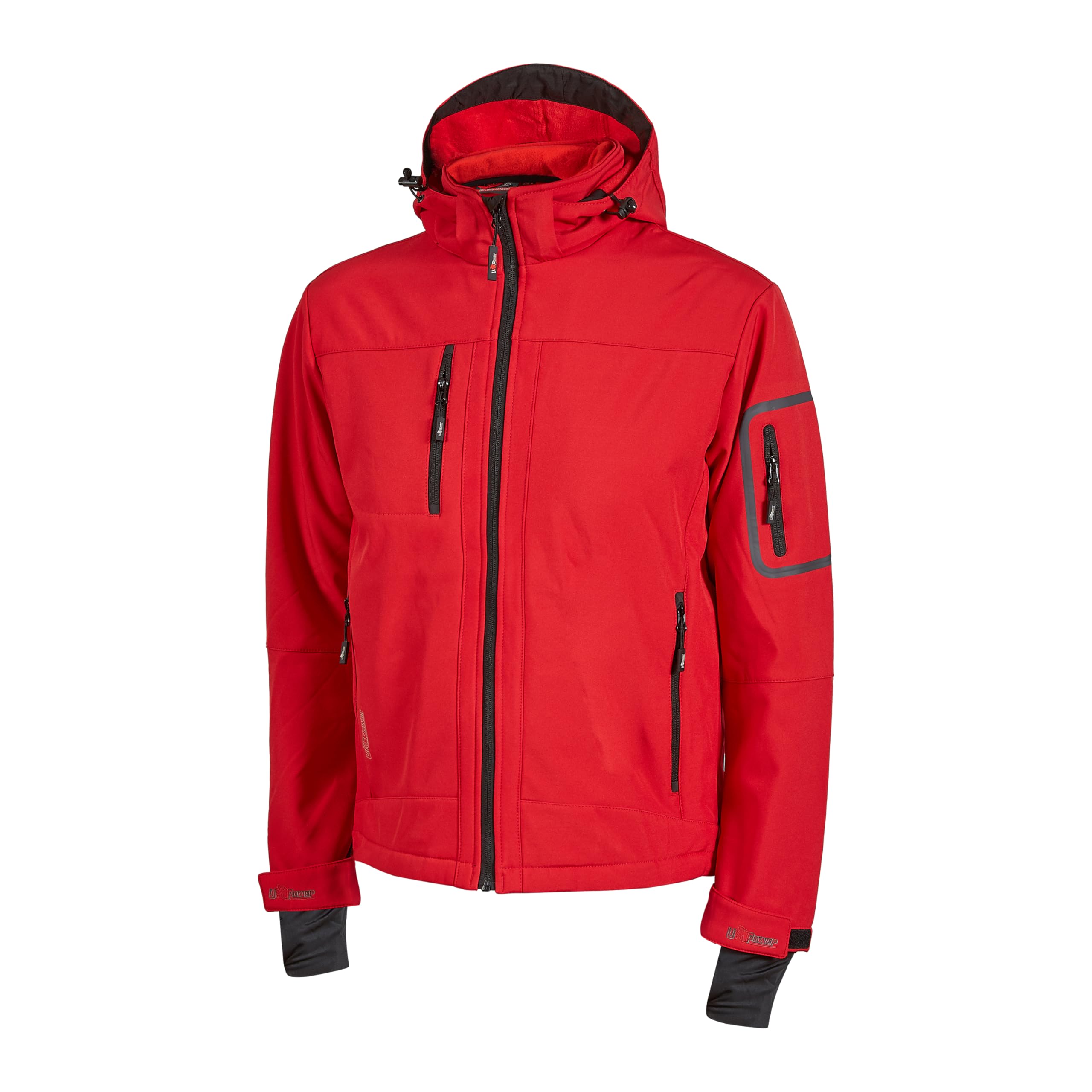 U-Power Metropolis, giacca in pile da uomo Soft Shell, abbigliamento invernale casual, con cappuccio, tessuto elasticizzato, impermeabile, giacca a vento, cappotto imbottito con zip intera