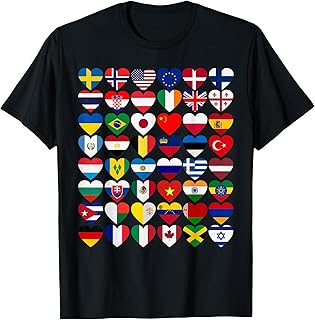 Flags of the Countries of the World,International Gift Short Sleeve T-Shirt