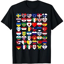 Flags of the Countries of the World,International Gift Short Sleeve T-Shirt