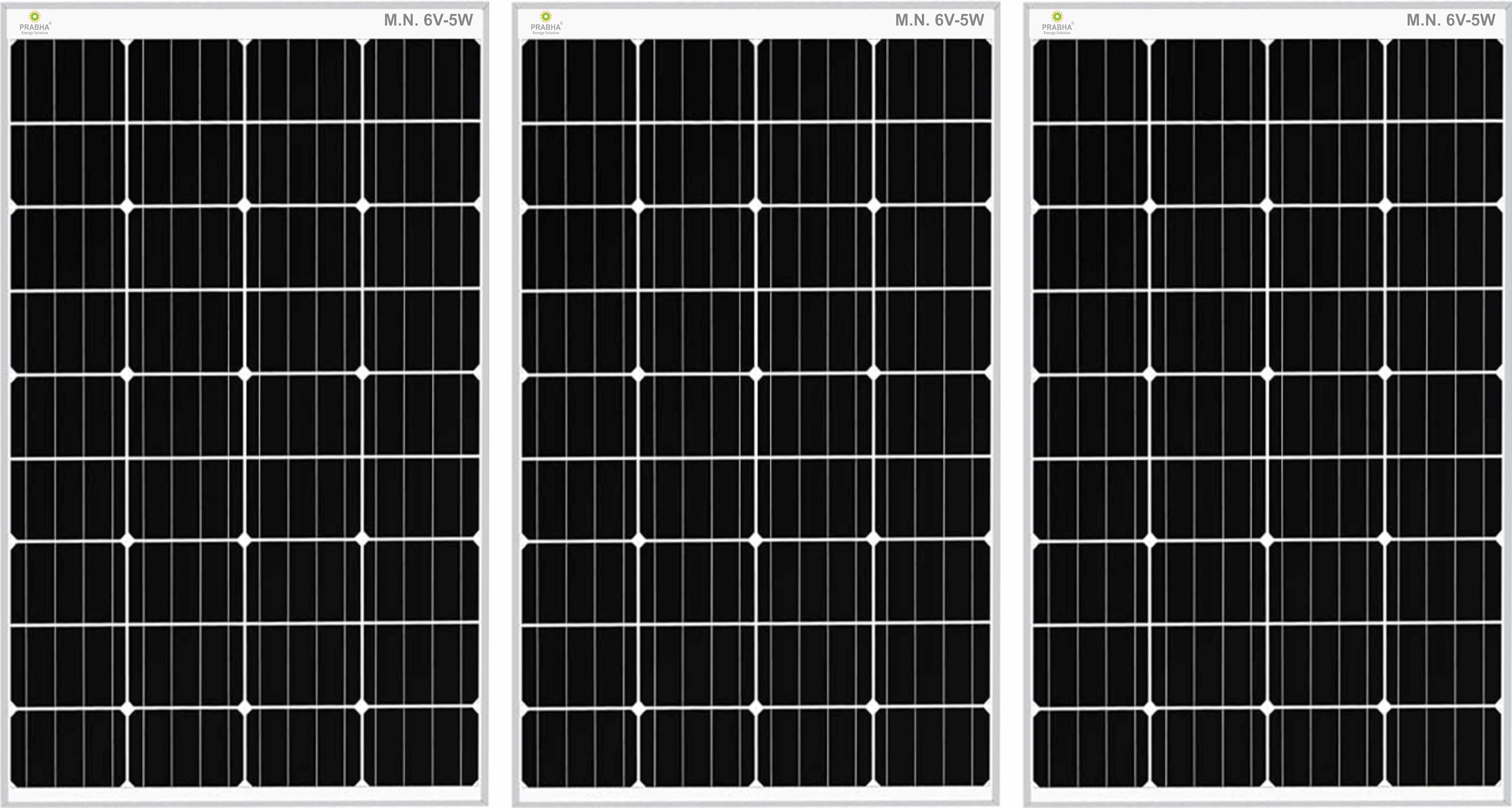 Prabha Solar 5Watt 6Volt PV Solar Panel Module (Pack of 2)