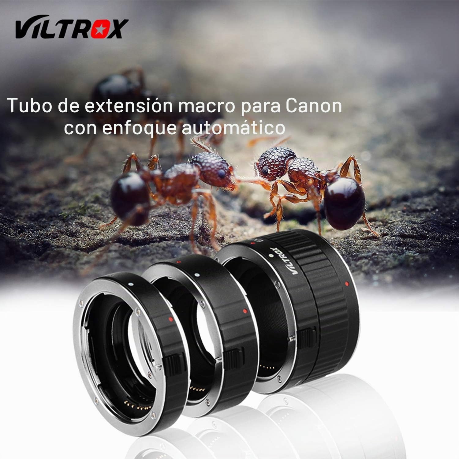 VILTROX DG-C Tubo de Extensión Macro de Enfoque Automático con Montura de Metal Anillo Adaptador para Canon EOS EF EF-S 760D 700D 100D 80D 70D 5D 6D 7D 1300D 1500D Cámara