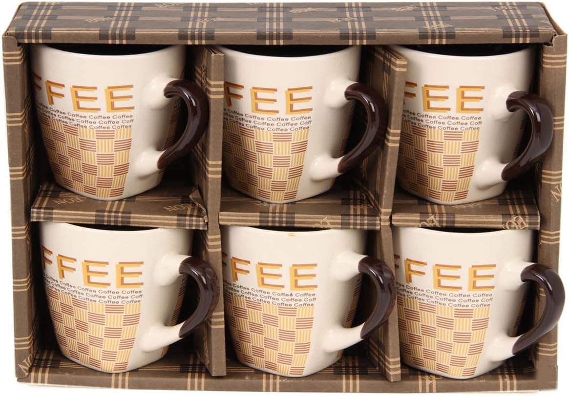 Eon Coffee Mug Set, 200 Ml, Set Of 6 Home & Kitchen