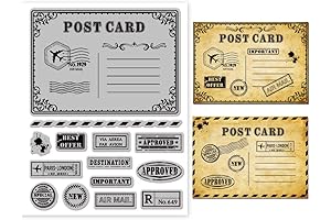 GLOBLELAND Vintage Cling Rubber Stamps: Timeless Embossing for Card Crafting and DIY Enthusiasts