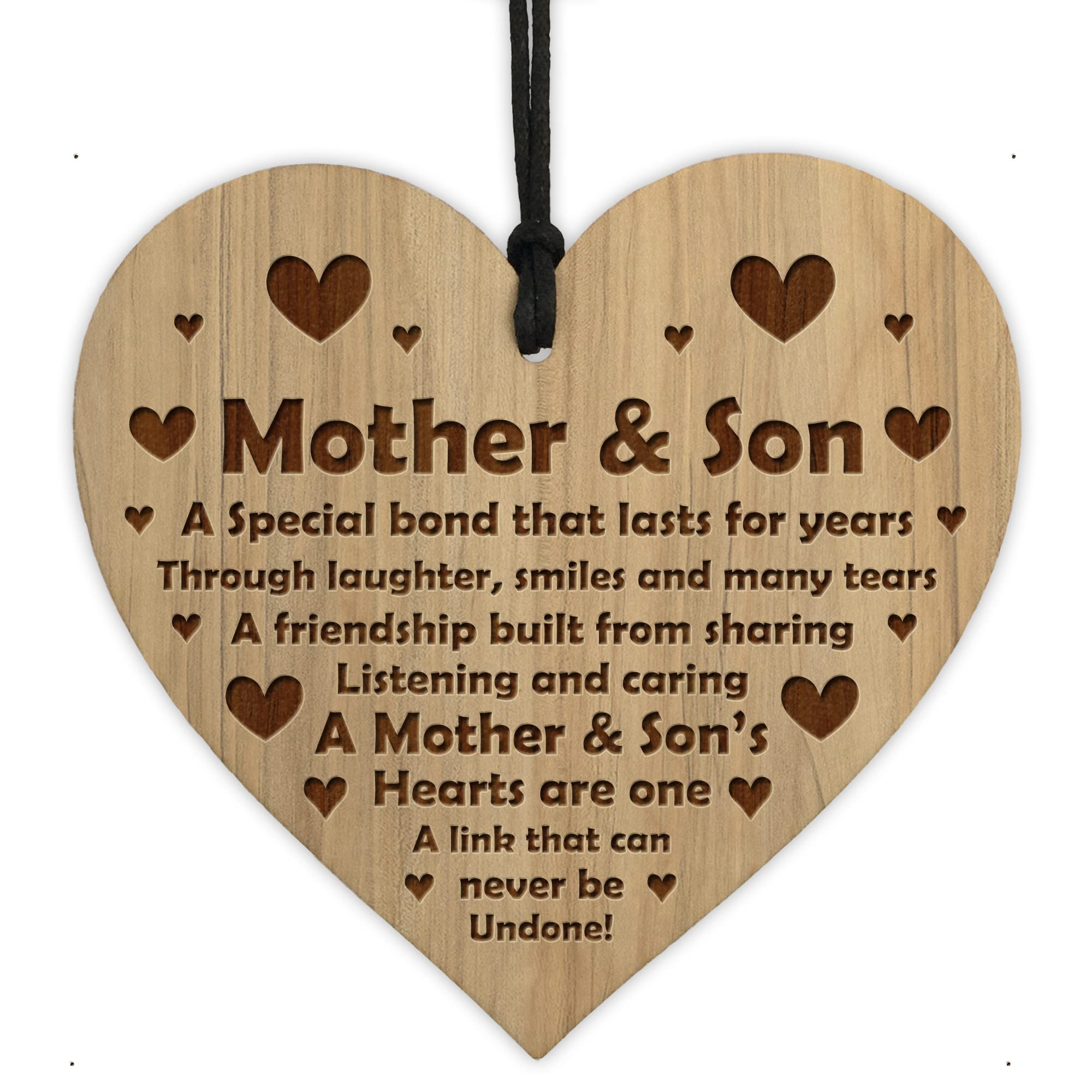 Red Ocean Mother And Son Gift For Mum From Son Engraved Heart Birthday Gift For Mum Christmas For Son