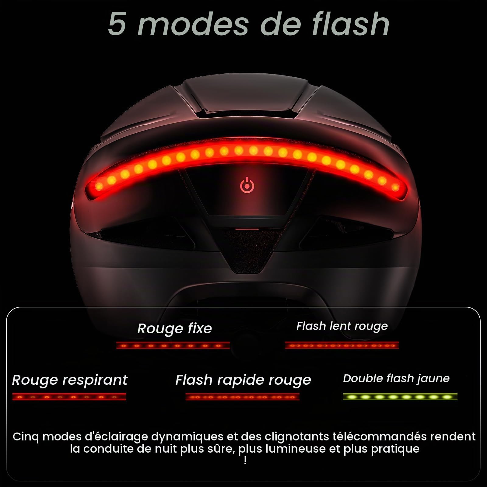 Favoto Casque Vélo Route & E-Bike avec Clignotants, Adulte | Certifié NTA 8776, boucle magnétique, In-Mould & feu arrière. Idéal pour le vélotaf et le vélo électrique