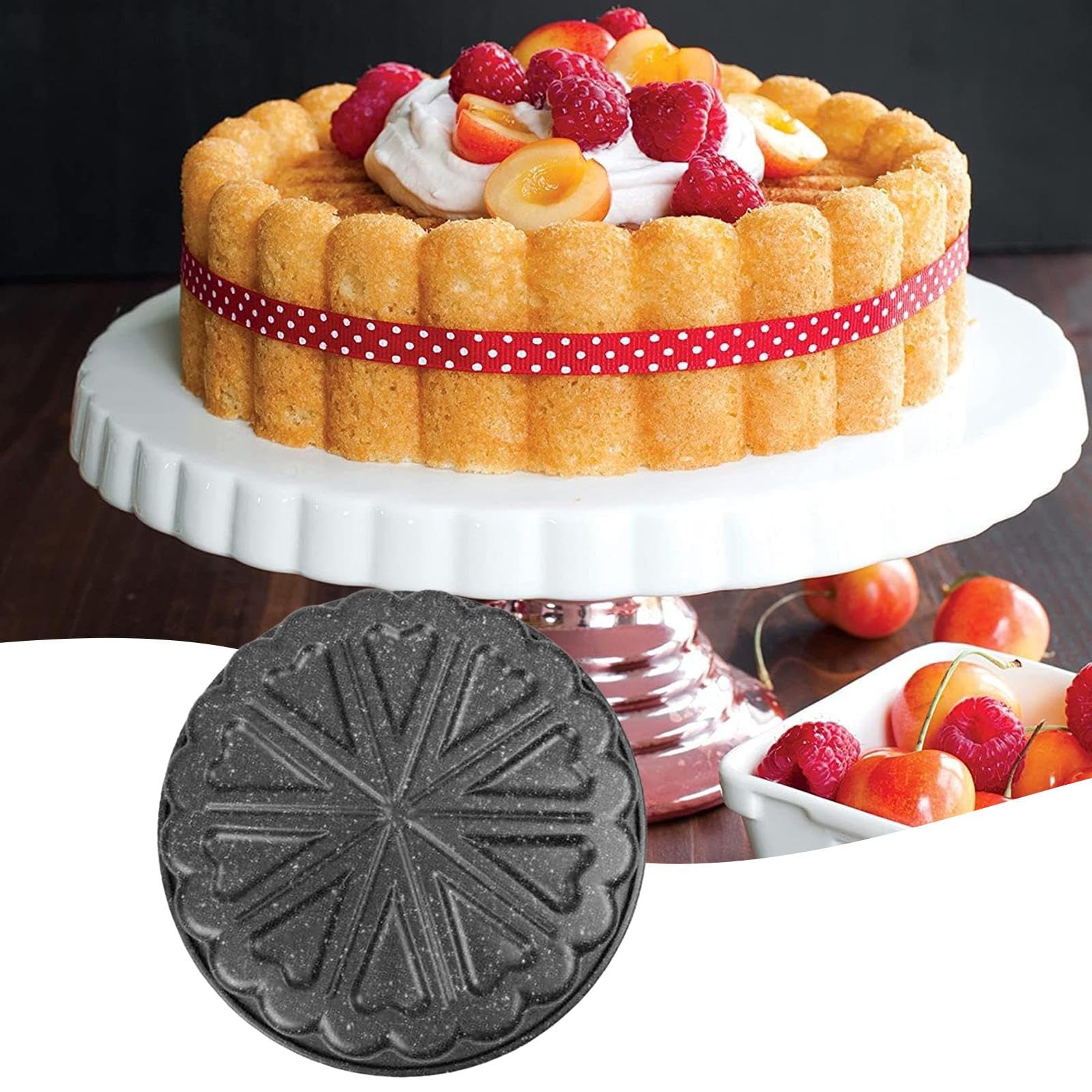 Antihaft Backform Kuchenform Backblech Aluminiumlegierung Backform Küchenwerkzeug Sicheres Design Einfache Reinigung für Backen Zuhause Küche Esszimme, Style A
