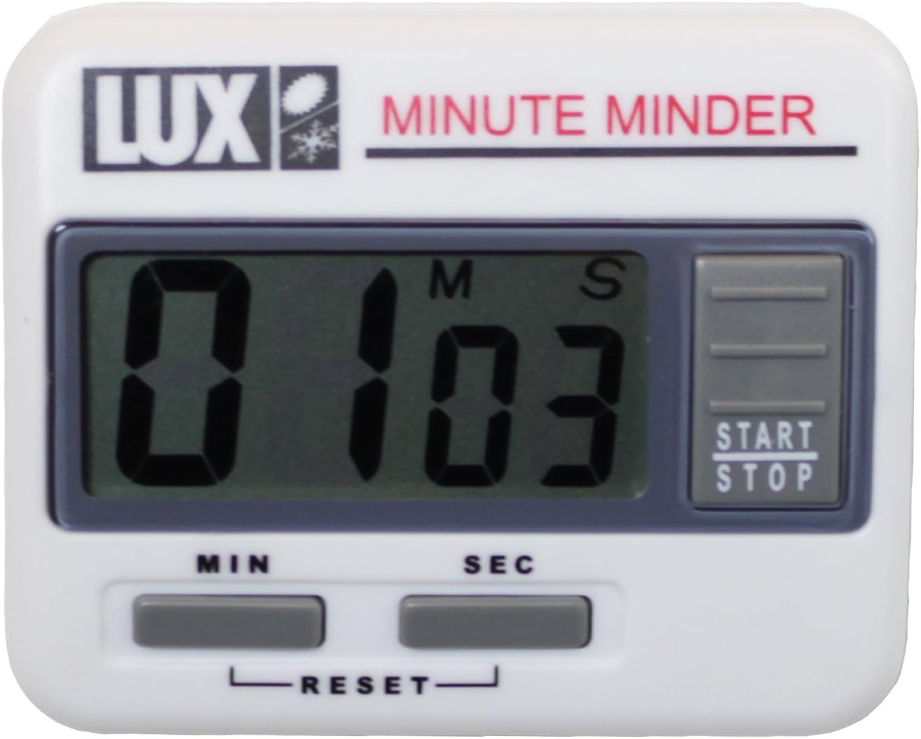 Lux CU100 Digital Count Up/Down Timer, White