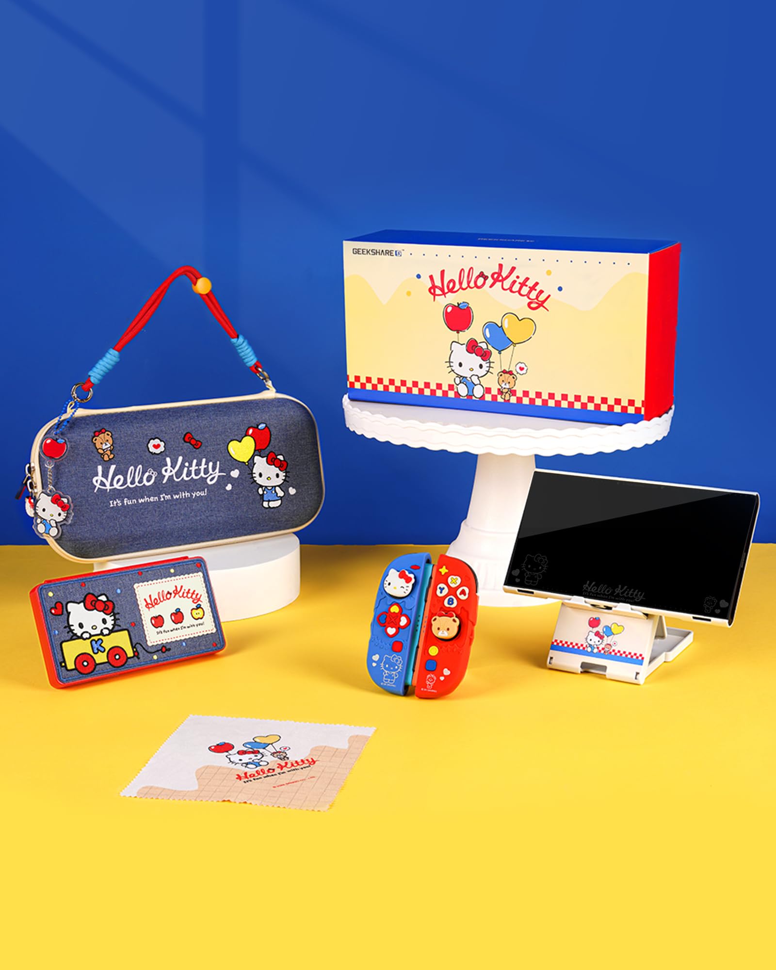 Kuitmor Kit Accessori 7 in 1 per Switch 2 - Kit Protettivo con Custodia da Trasporto, Pellicola Protettiva, Portaschide di Gioco, Supporto, Copiglia Analogiche e altro (Per Switch 2025)