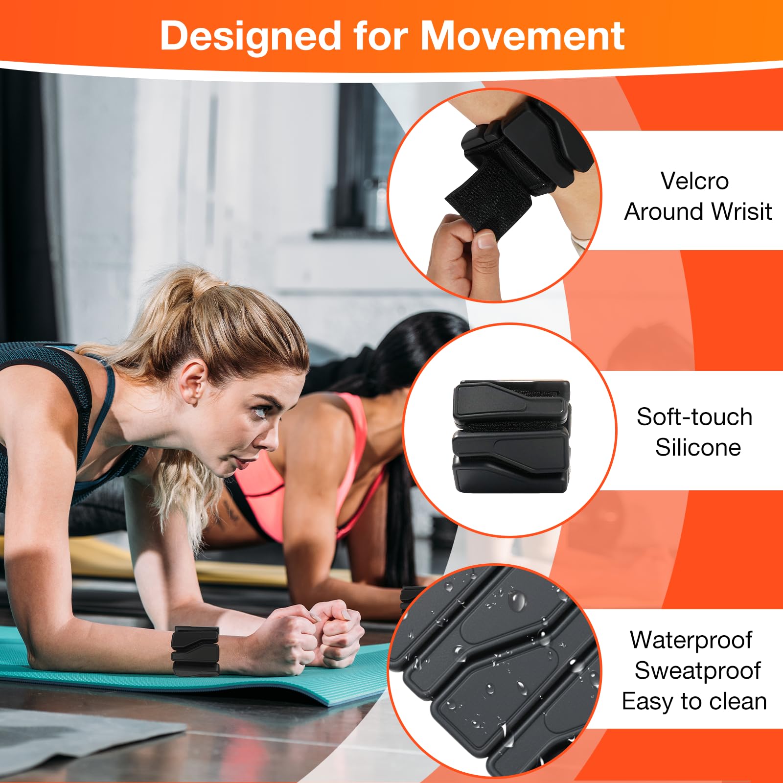 Cozary 2 Pezzi Polsiere e Cavigliere Regolabili (0.45kg Ciascuno), Set Manubri Rimovibili, pesi Regolabili in Silicone, per Esercizio, Camminare, Jogging, Yoga, Aerobica, Pilates, Nero