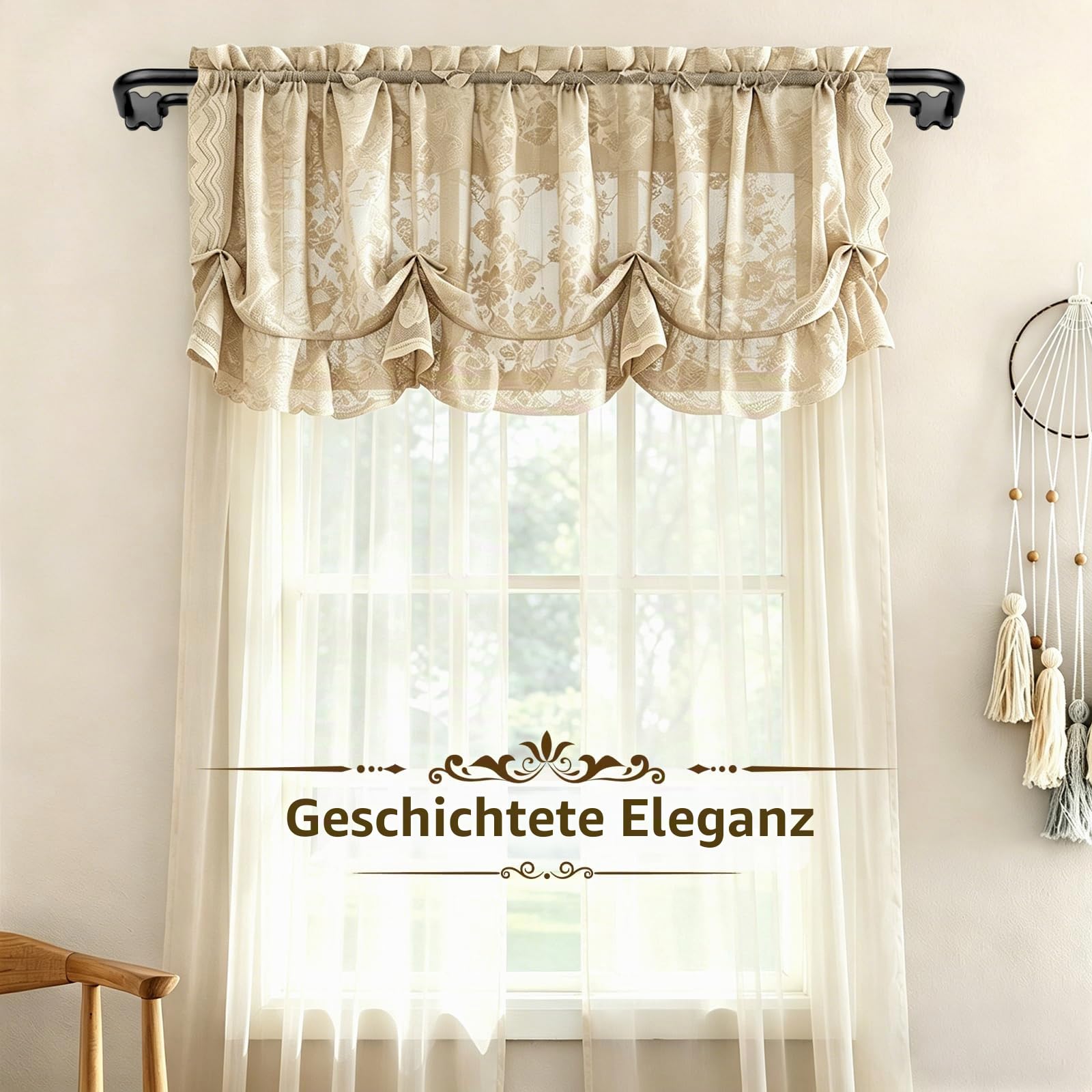 USFOOK Gardinenstange 2 Läufig 80 bis 292 cm, 19 mm Vorhangstange Schwarz | Gardinenstange doppelt modern, Vorhangstange doppelt Metall, mit gebogenen Endstück, für Flächenvorhang Schiebegardinen