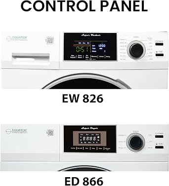Equator Matching Laundry Set 110V ONE OUTLET 15 Lb Washer 1.62 cu.ft+13Lb Vented Dryer 3.1cu.ft