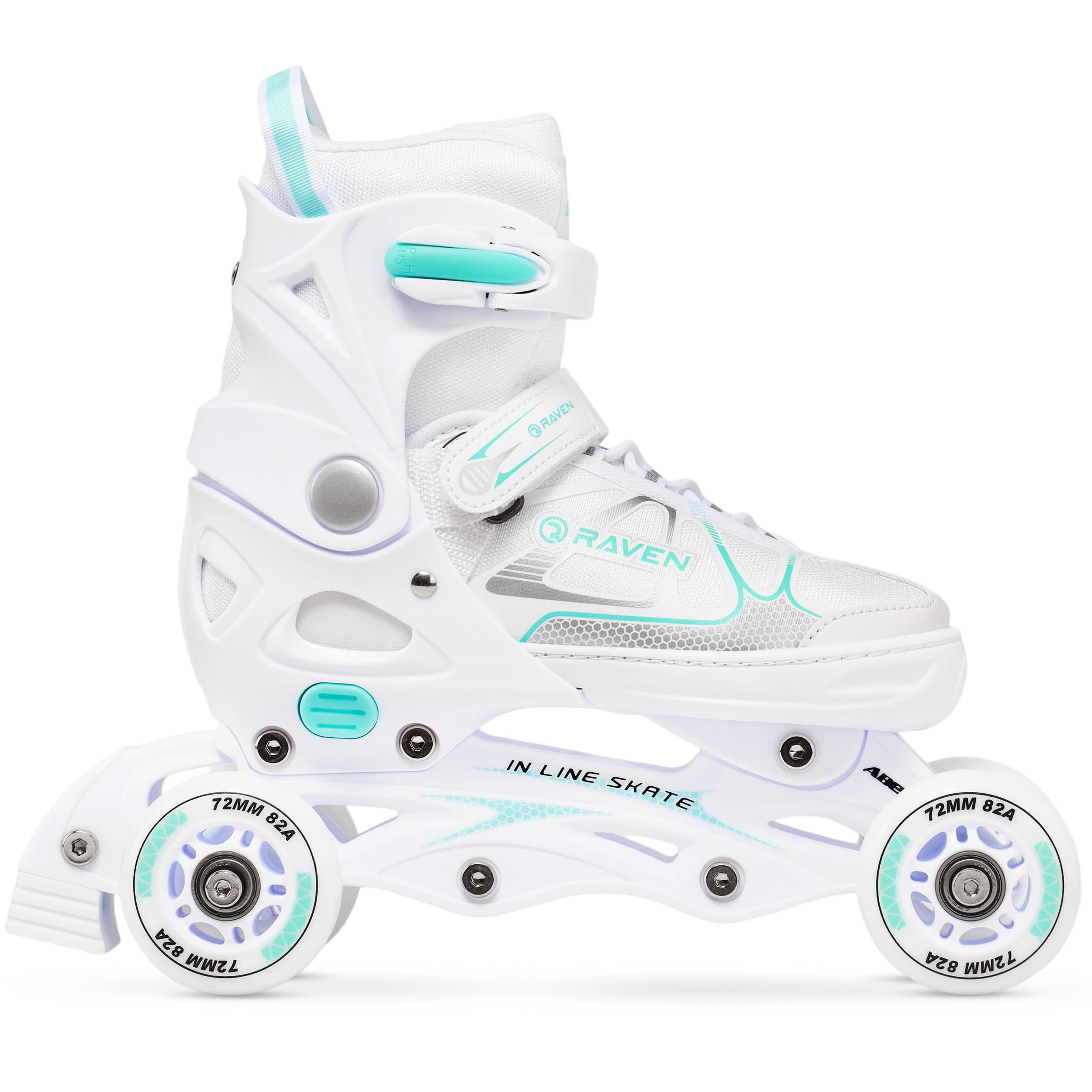 RAVEN 4in1 Inline Skates Pattini in linea Triskates Pattini a rotelle/da ghiaccio per bambini e adulti regolabili