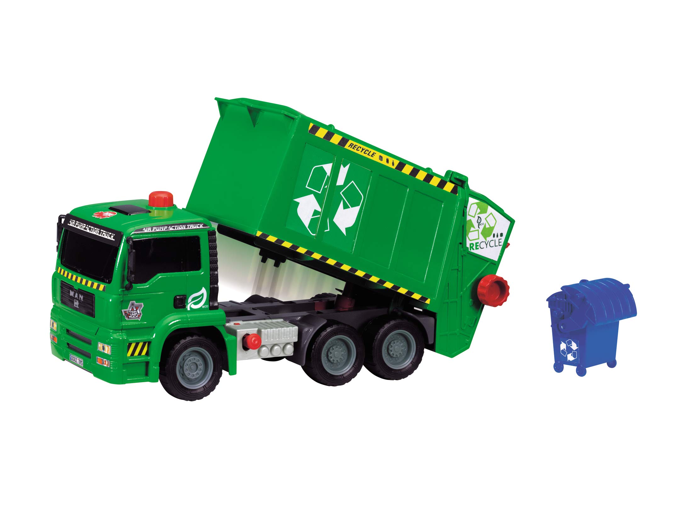 Dickie-Spielzeug 203805000 - Camion della Spazzatura, modellino, Colore: Verde