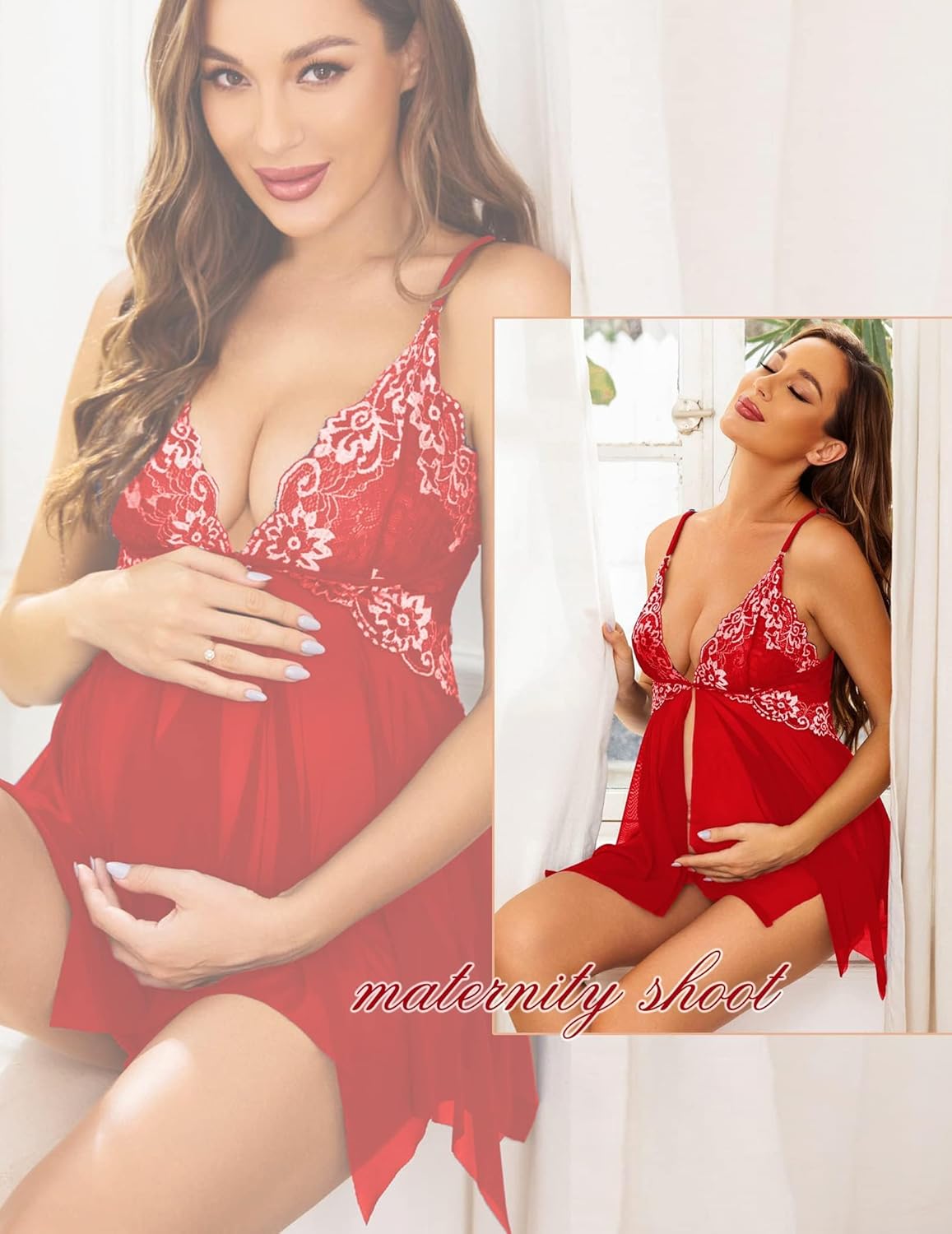Size xxl...Avidlove Women Lace Lingerie Front Closure Babydoll V Neck Nightwear Sexy Chemise Nightie