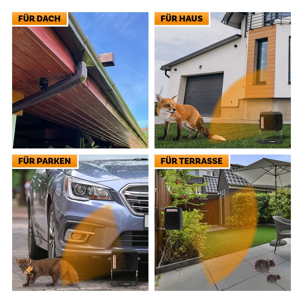 Repelente ultrasónico para roedores, ratas y ratones | Fuerte y eficaz | Dispositivo de alta frecuencia Casa Garage Techo