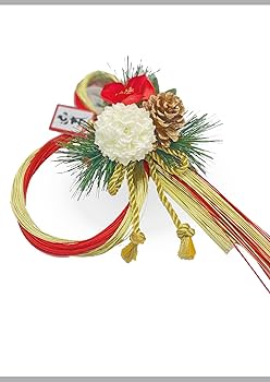 Amazon.co.jp: ［ 2026年 mamawreath しめ縄 ］玄関飾り 梅 松 紅白