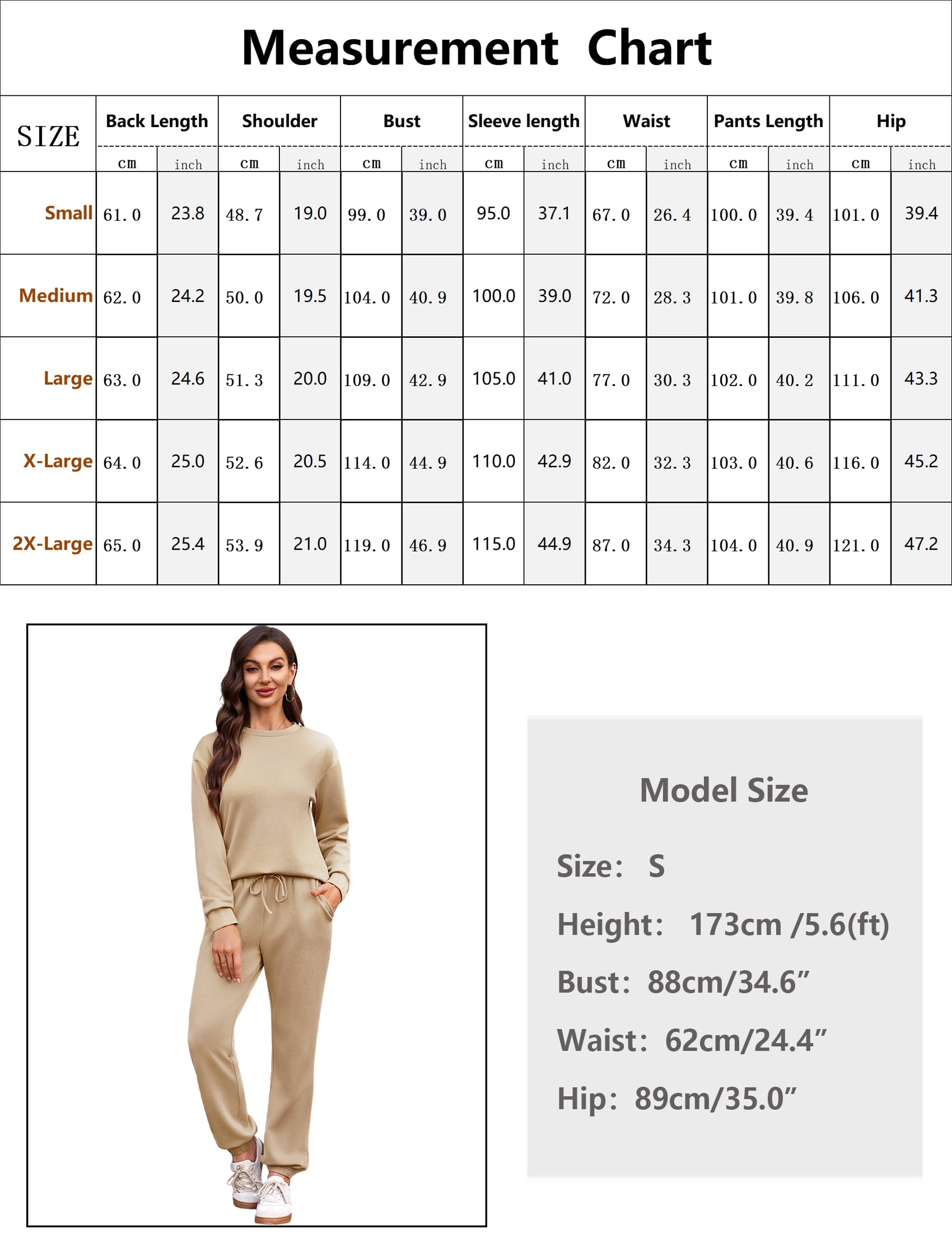 Aottori Survêtement Femme 2 Pièces Manches Longues Coupe Décontractée Hiver | Ensemble coordonné, sweatshirt manches longues avec pantalon assorti, deux pièces à coupe décontractée, adapté à la détente