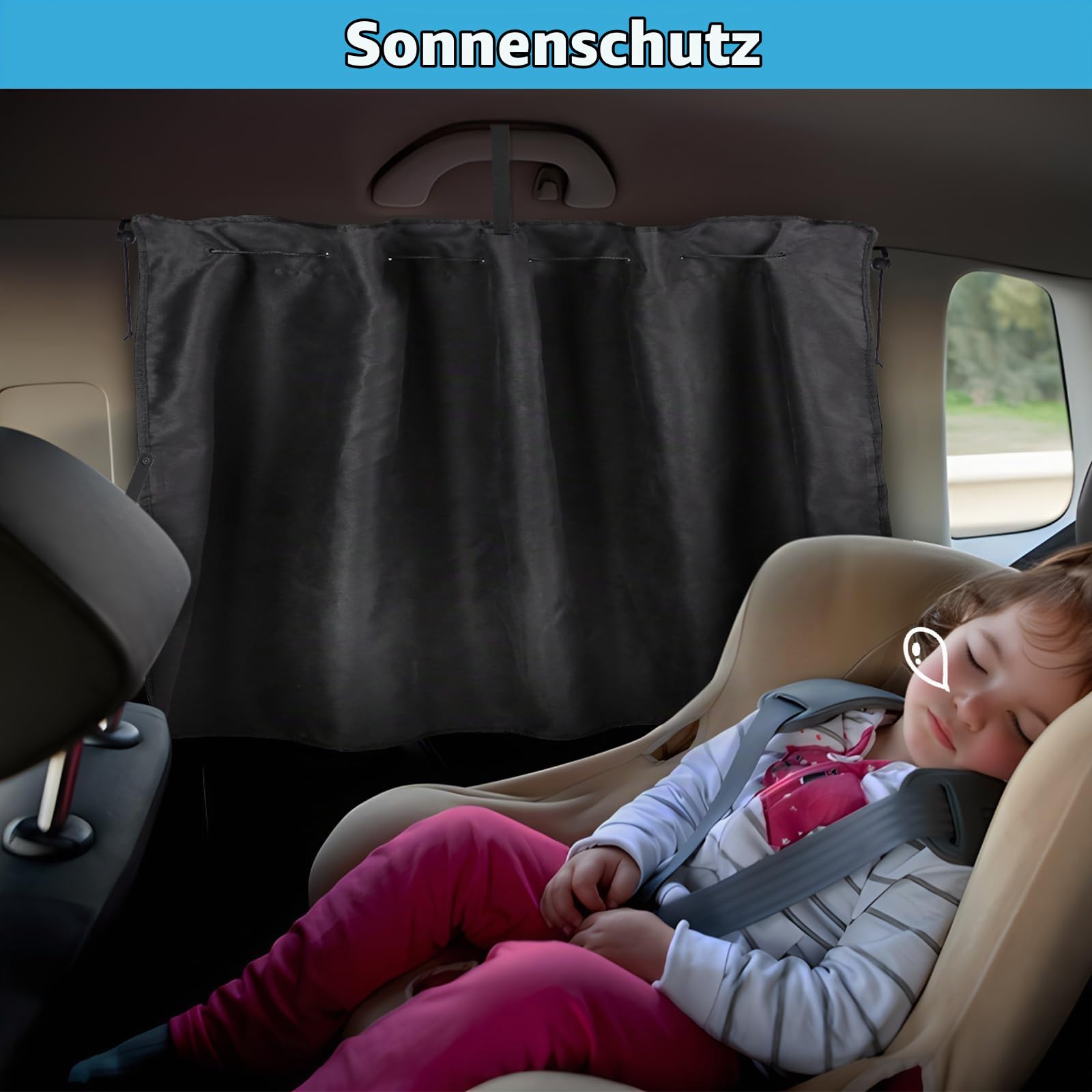 ZATOOTO 180 x 110 cm Auto Vorhang Innen, Sichtschutz Autofenster für Camper | 3 Stück, Mikrofaser-Wildleder, Seilmontage, Magnetverschluss, Abnehmbarer Trennvorhang, Gardinen Blickdicht, Sonnenschutz