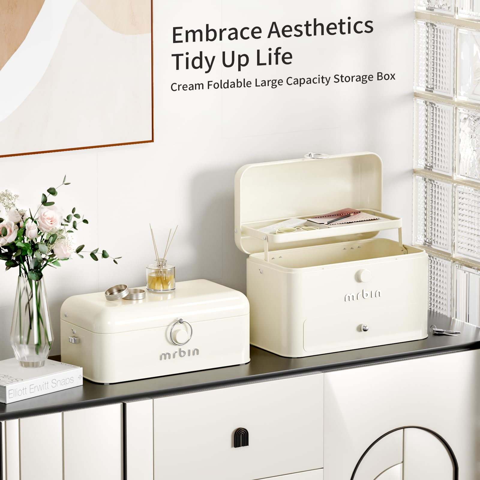 MRBIN Contenitore per medicinali in metallo a 3 livelli, pieghevole, impermeabile, scatola di sicurezza e organizer per forniture vuote, kit di pronto soccorso per kit di emergenza portatile domestico