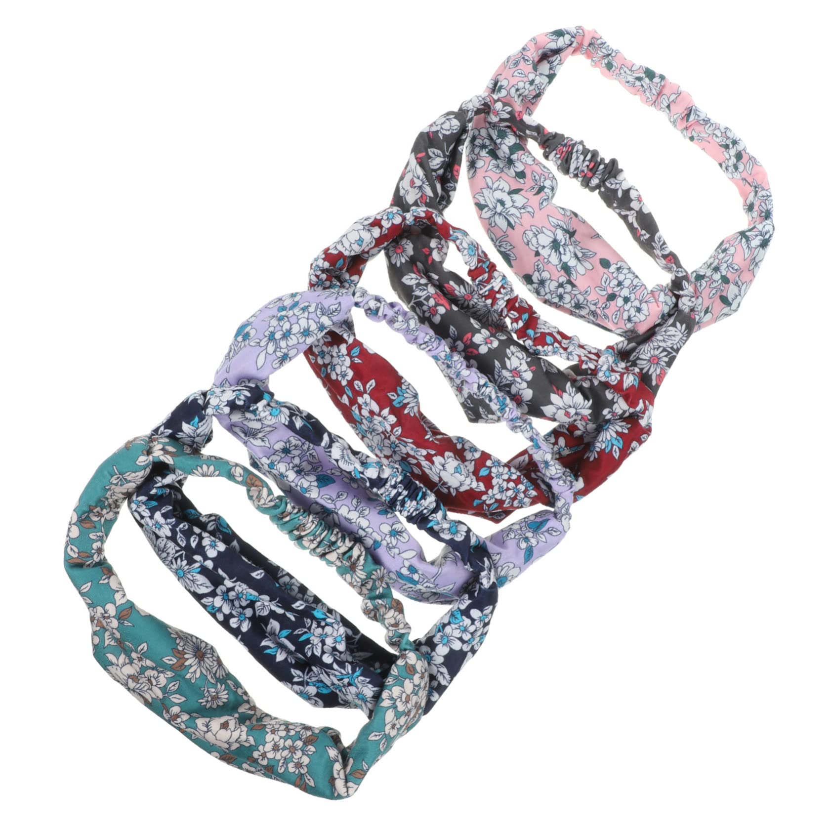 Beavorty Lot De 3 Bandeaux Élastiques Et Confortables Pour Femme Motif Floral Pour Le Yoga Et Les 6 Pièces X 3