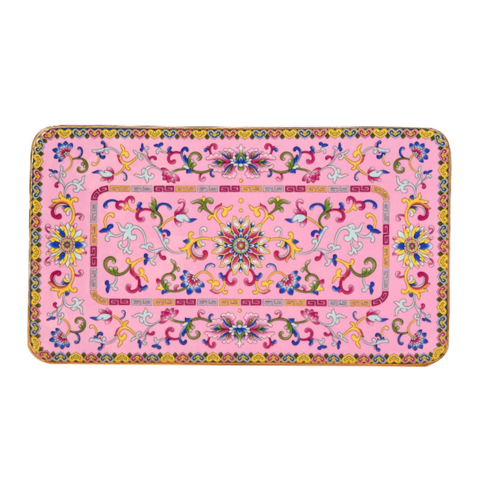 Ceramic Tray,Rectangular Aromatherapy Holder,Tea Set Storage,Suitable for Teahouses and Coffee Shops(Color4,34.6x15.6x1cm)
