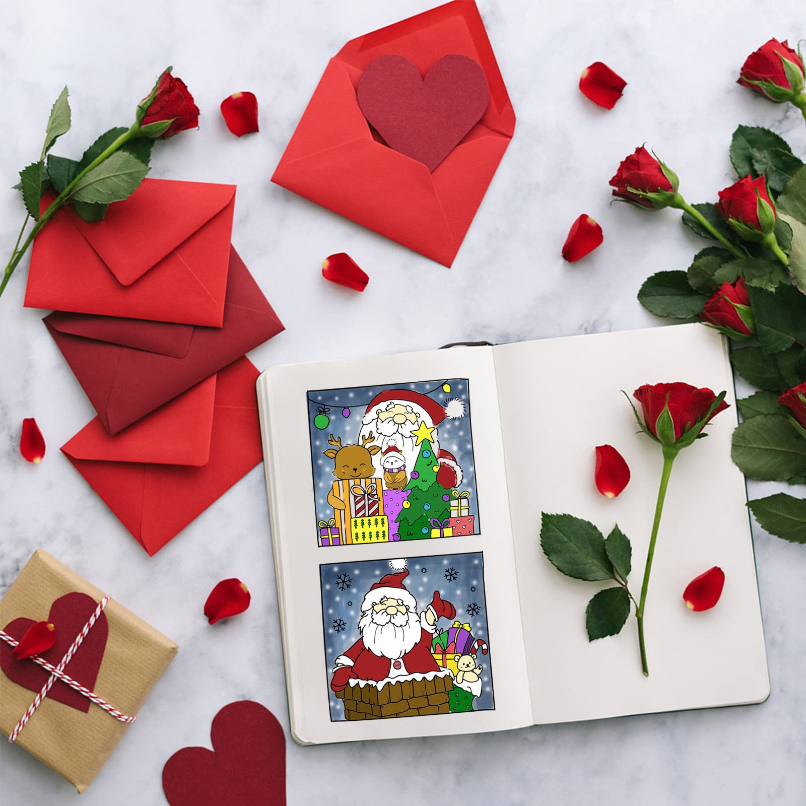 CRASPIRE Timbri Trasparenti Di Natale - Set Silicone Con Babbo Natale, Pupazzo Di Neve, Albero