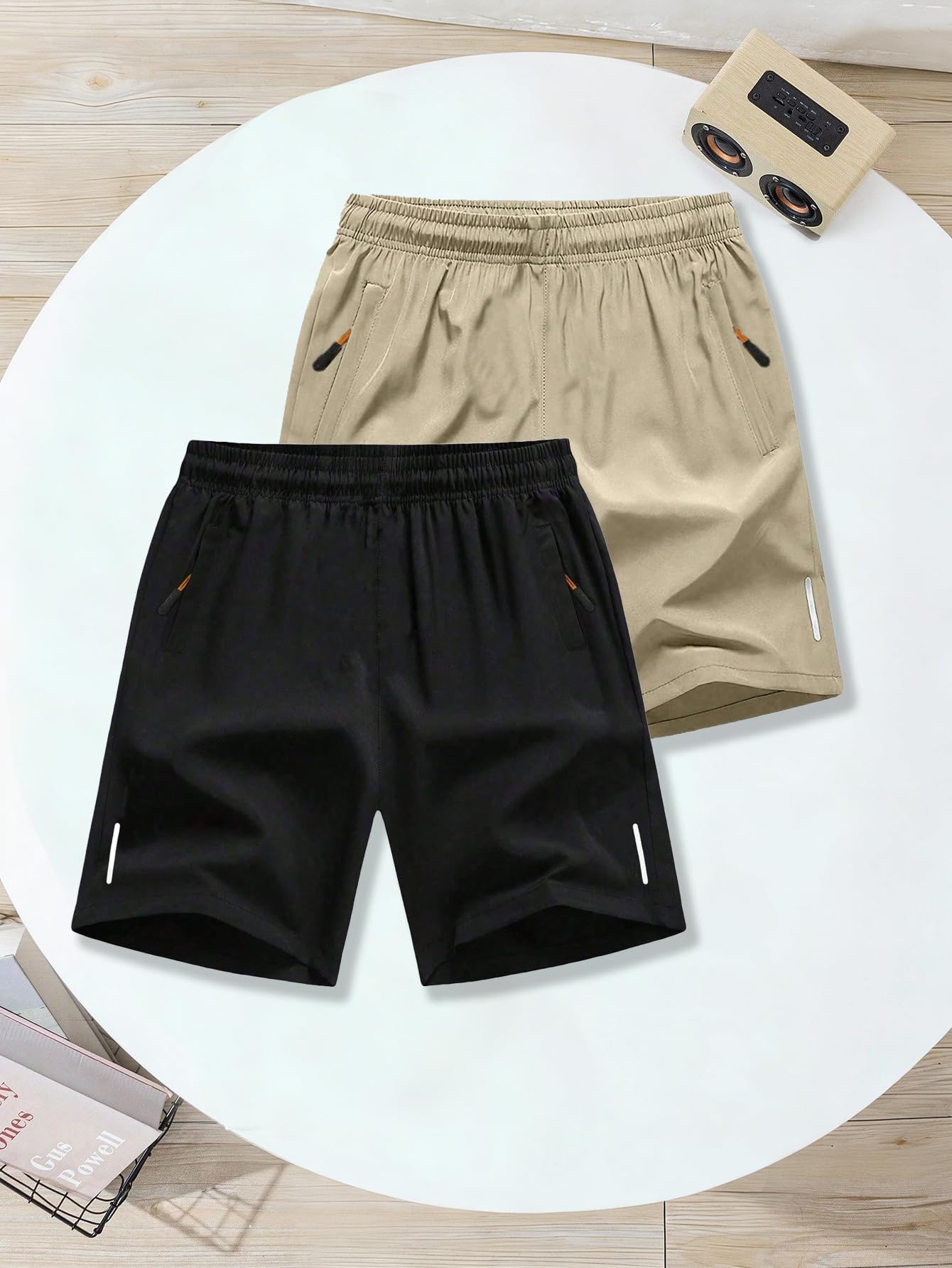 2 pantalones cortos deportivos casuales para niños, uso diario, paquete múltiple para niños y adolescentes