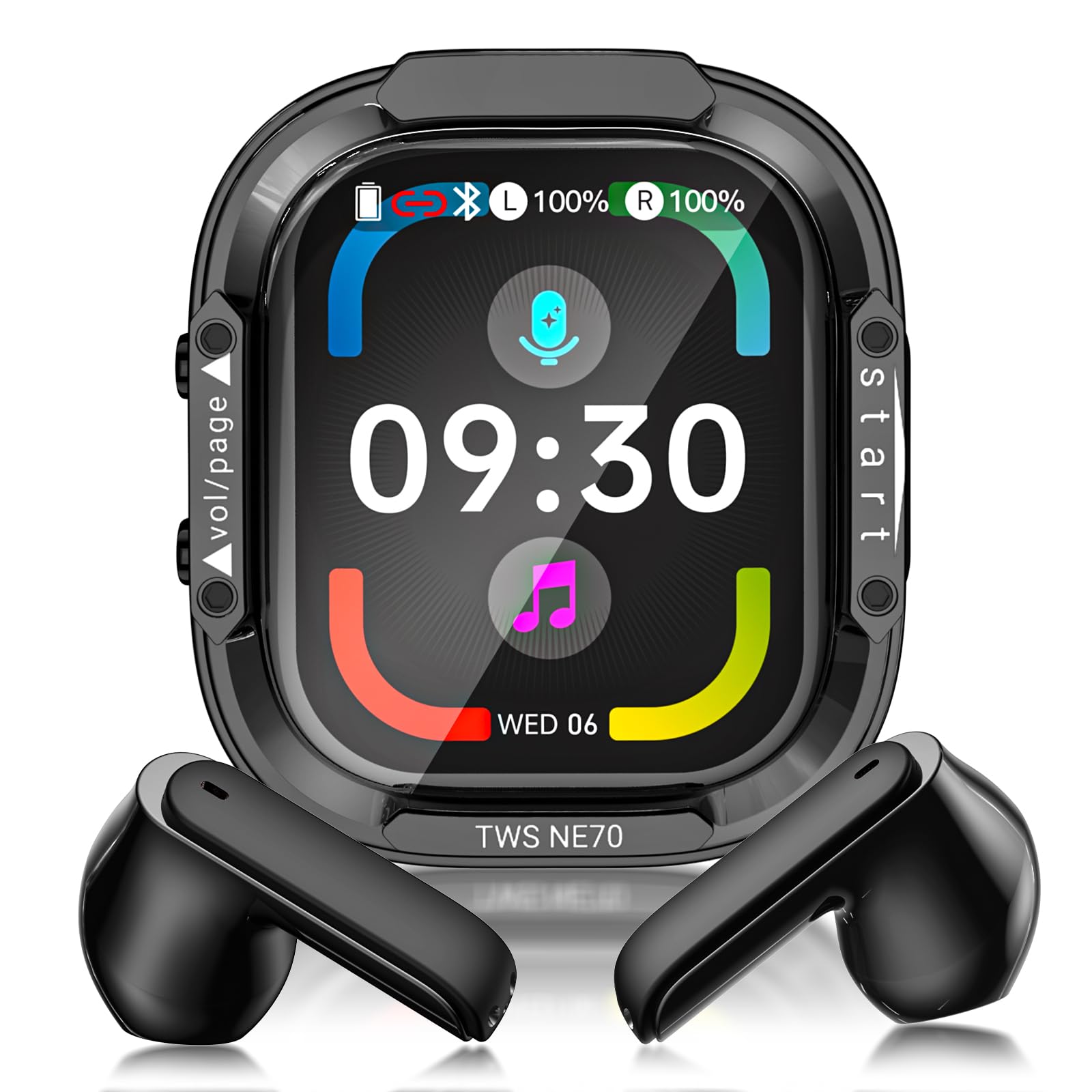 NE70 KI Übersetzer Kopfhörer mit LCD, 150 Sprachen, Bluetooth 6.0, 60 Std Akkulaufzeit