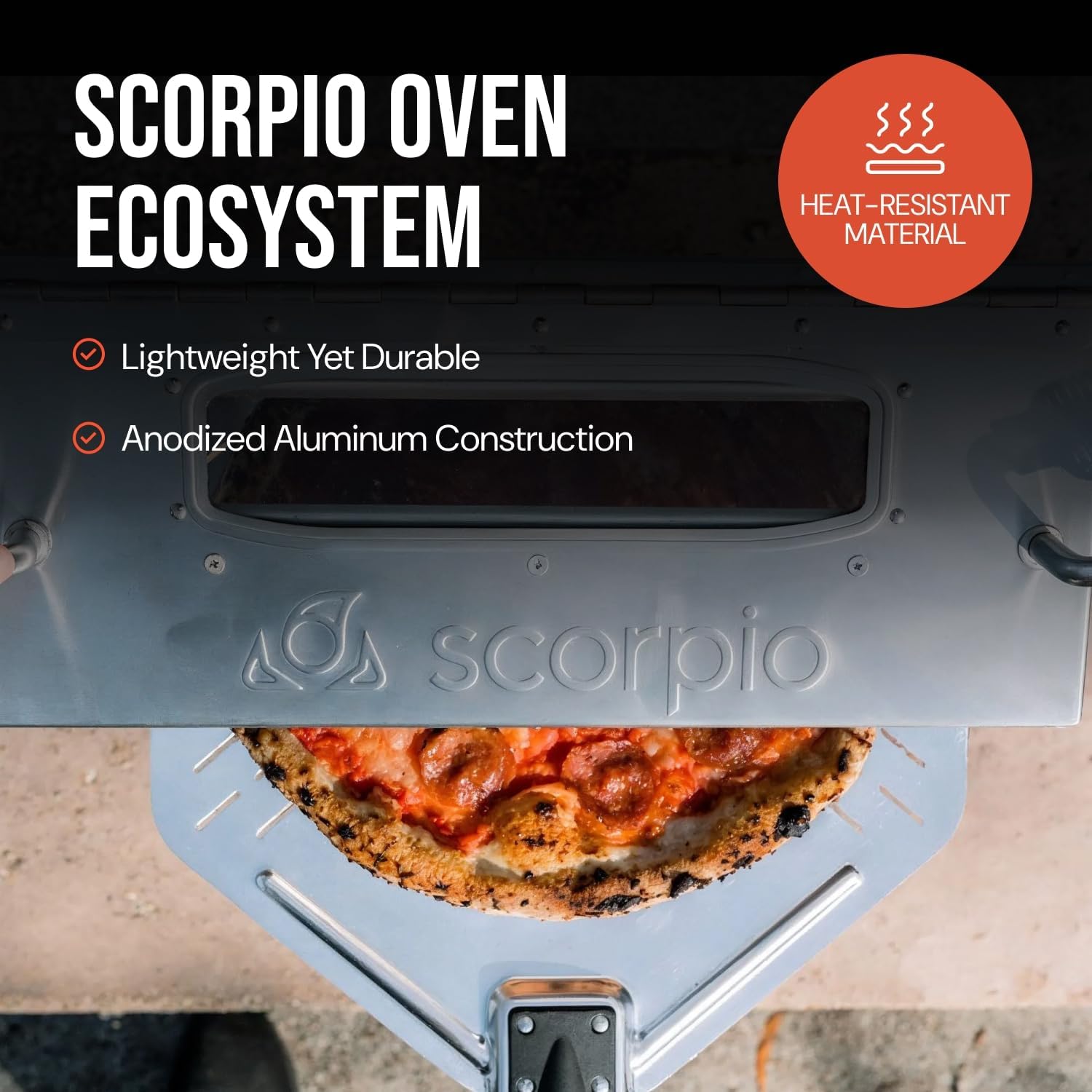 14-Inch Wide Aluminum Pizza Peel with Removable Handle - Perforated Turning Peel for Outdoor Pizza Ovens - Lightweight Pizza Paddle for Crispy Crust